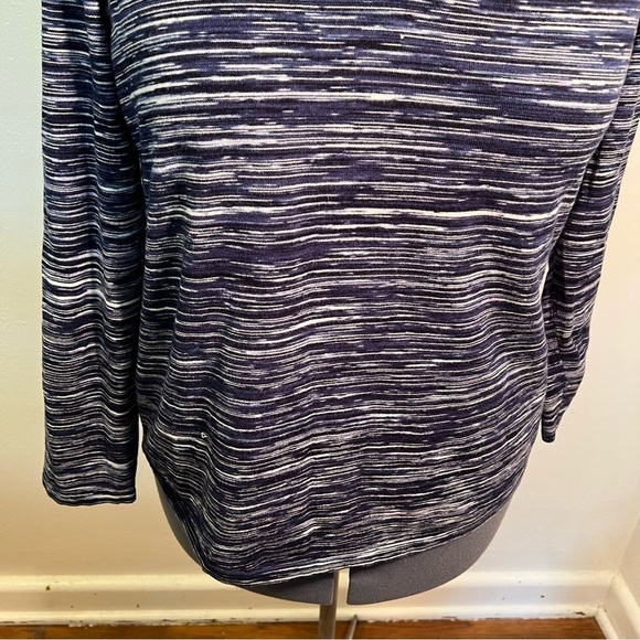 Chico’s Space Dye V-Neck Pullover Sweater Blue - Picture 7 of 14